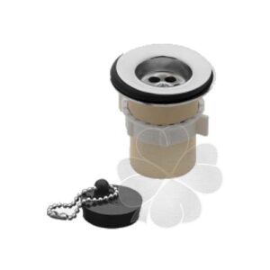 SOPAPA DESAGÜE UNIVERSAL PVC A INOX P/LAV Y BIDE 1"1/4